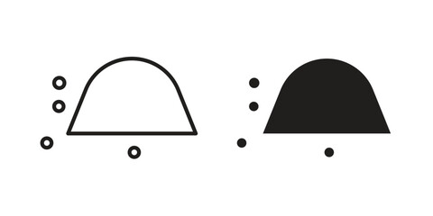 Mound icons, Line vector. solid symbol set