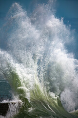 Vague digue Ploemeur Bretagne