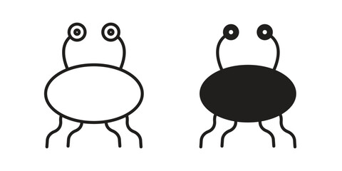 Spaghetti Monster Flying icons, Line vector. solid symbol set