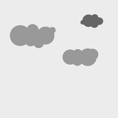 vector cloud icon on grey background