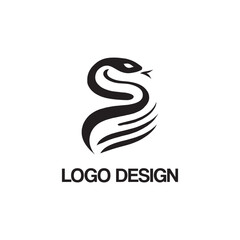 snake logo design template