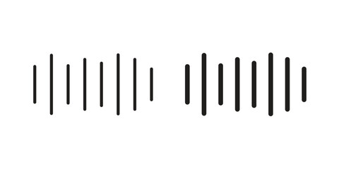 Waveform icons, Line vector. solid symbol set