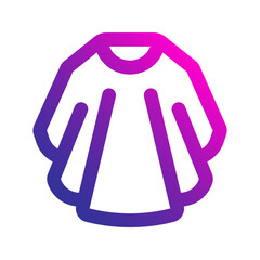barber cape line gradient icon