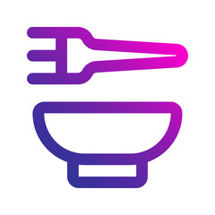 hair color line gradient icon