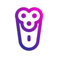 electric shaver line gradient icon