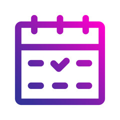 booking line gradient icon