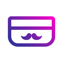 pomade line gradient icon