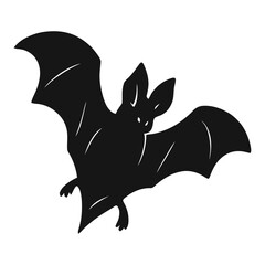 Western Barbastelle Bat Silhouette – Stylized Minimal Vector Icon on Transparent Background