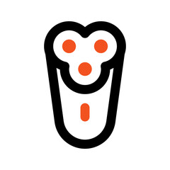 electric shaver outline color icon