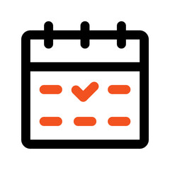 booking outline color icon