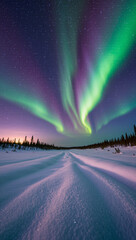 Aurora in the sky at night