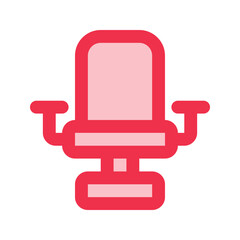 barber chair outline fill icon