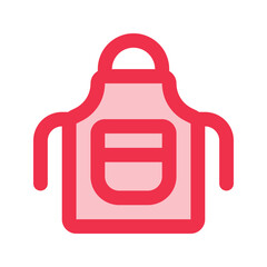 barber apron outline fill icon