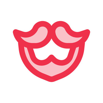 beard outline fill icon