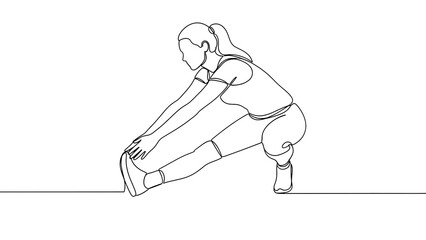 A woman doing stretching exercise. 