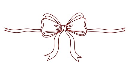 An elegant ribbon bow with a classic design. 