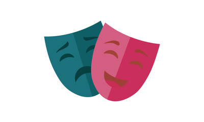 Theatrical masks of comedy and tragedy