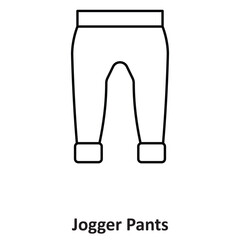 Jogger Pants Vector icon which can easily modify or edit