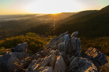 立須からの見る浜名湖の夕暮れ