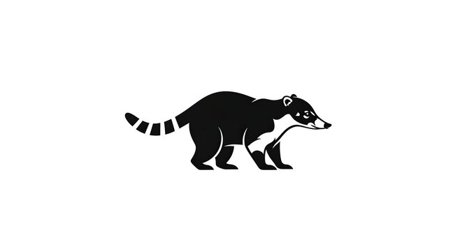 Coati Animal Logo Design Illustration.