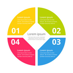 Infographics Round Circle Chart. Infographic Four Options.