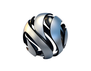 Fototapeta premium Abstract 3D Sphere Logo Element, Isolated, Modern Digital Design Symbol