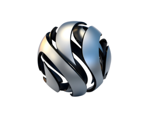 Abstract 3D Sphere Logo Element, Isolated, Modern Digital Design Symbol