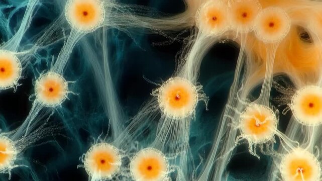 Celestial Bloom: A mesmerizing close-up unveils intricate, ethereal structures, evoking a sense of cosmic beauty and the mysteries of the universe.