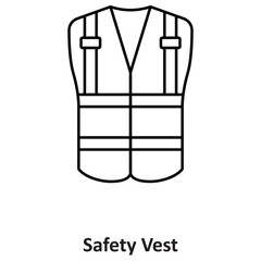 Safety Vest Vector icon which can easily modify or edit