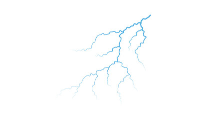 Vector lightning silhouettes set Thunderstorm design Vector illustration Thunder storm realistic lightning. Bright light effects