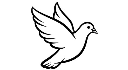 Dove in Flight - A Symbol of Peace and Hope.