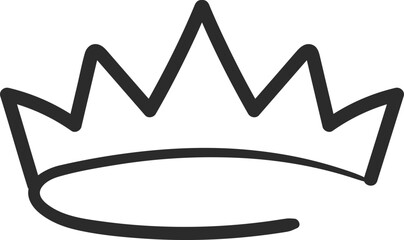 Hand drawn crown representing power and leadership concept © Frogella.stock