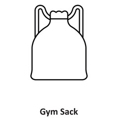 Gym Sack Vector icon which can easily modify or edit