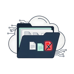 Documents with malware infection mark in cloud storage