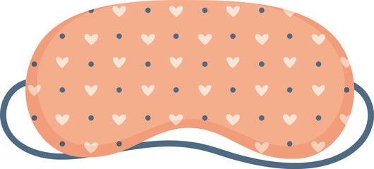 Sleep mask with hearts pattern for restful relaxation