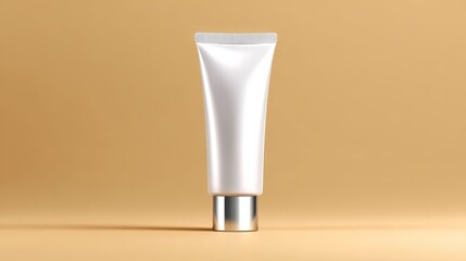 Minimalist cosmetic cream tube beauty presentation in studio environment for skincare enthusiasts