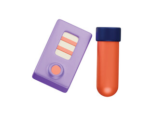 covid virus rapid test icon 3d illustration render