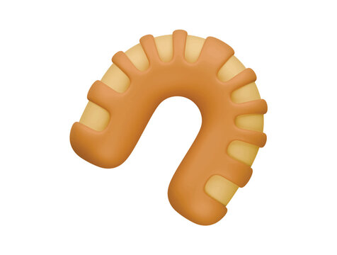 fench bread icon 3d illustration render