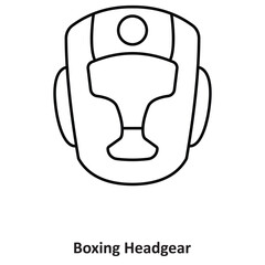 Boxing Headgear Vector icon which can easily modify or edit