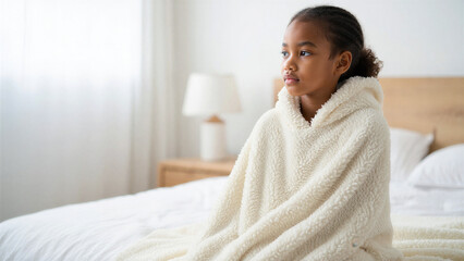 Cozy sherpa fleece blanket hoodie for home warmth, oversized loungewear comfort, soft texture relaxation, hygge style on lazy couch day, staying warm in snug apparel