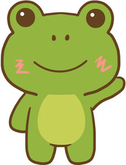 green frog cartoon