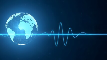 Global communication network digital world connection technology abstract background