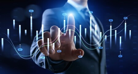 Interactive Financial Data Visualization with Trading Algorithms.