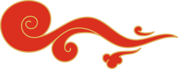 Traditional Chinese swirling auspicious ruyi cloud design