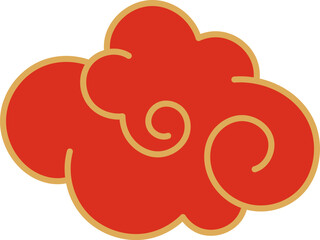 Traditional Chinese cloud auspicious symbol representing prosperity