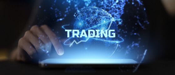 Global Trading and Financial Market Growth Illustrated on a Digital Interface