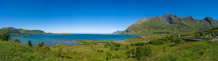 Flakstadbruene Panorama auf den Lofoten