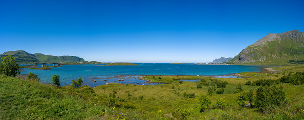Flakstadbruene Panorama auf den Lofoten