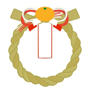 Shimenawa しめ縄 正月飾り shide 紙垂 mikan 水引 New Year decoration 奉書紙