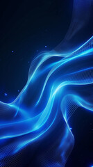 Deep Blue Glowing Fluid Abstract Motion Background